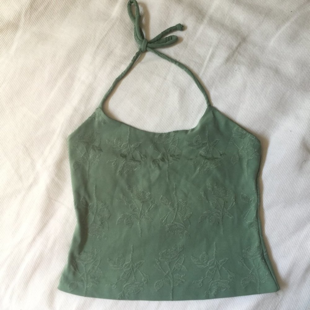 Betsy Johnson Green Halter Top vintage!